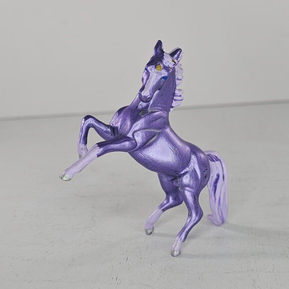 Breyer Custom Stablemate Horse Rearing Arabian Purple Cloven Hooves CM - Picture 2 of 7